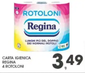 Eurospar CARTA IGIENICA REGINA 4 ROTOLONI offerta