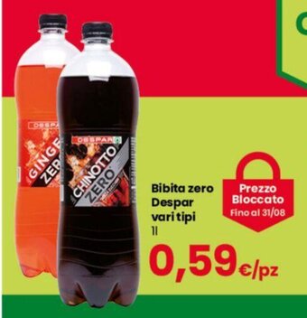 Eurospar Bibita zero Despar vari tipi 1l offerta