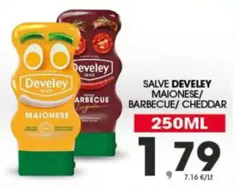 Eurospar SALVE DEVELEY MAIONESE/ BARBECUE/ CHEDDAR 250ML offerta