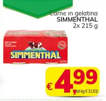 Le Mark Simmenthal Carne in gelatina 2x 215g offerta