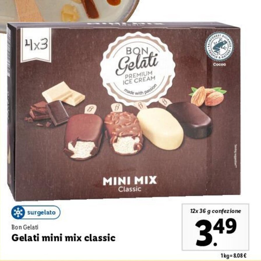 Bon Gelati Gelati mini mix classic 12x 36 g offerta di Lidl