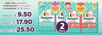 Acqua & Sapone Pampers baby-dry pannolini offerta