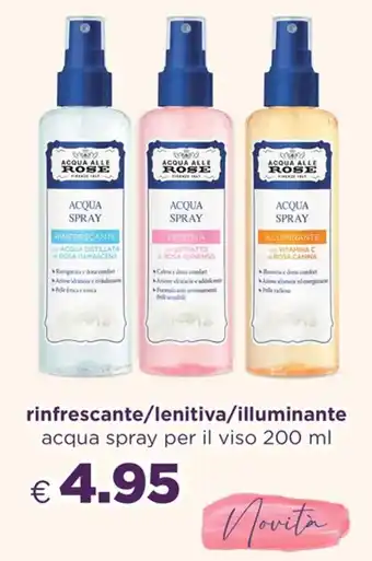 Acqua & Sapone ACQUA ALLE ROSE rinfrescante/lenitiva/illuminante acqua spray per il viso 200 ml offerta