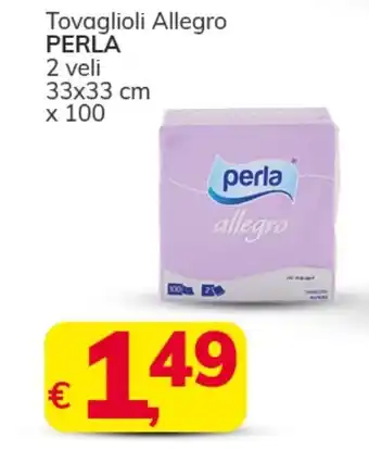 Perla Tovaglioli Allegro 33x33cm x 100