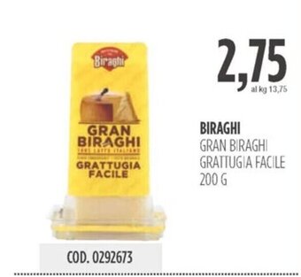 Carico Cash & Carry BIRAGHI GRAN BIRAGHI GRATTUGIA FACILE 200 G offerta