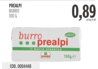 Carico Cash & Carry PREALPI BURRO 100 G offerta