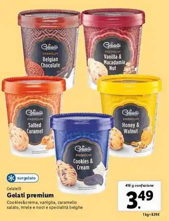Lidl Gelatelli Gelati premium 416 g offerta