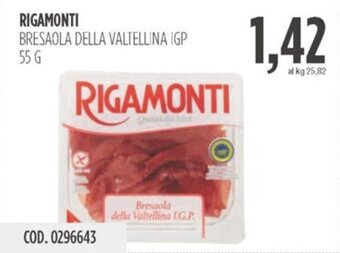 Carico Cash & Carry RIGAMONTI BRESAOLA DELLA VALTELLINA IGP 55 G offerta
