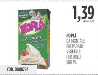 Carico Cash & Carry HOPLÀ DA MONTARE PREPARATO VEGETALE PER DOLCI 500 ML offerta