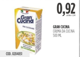 Carico Cash & Carry GRAN CUCINA CREMA DA CUCINA 500 ml offerta