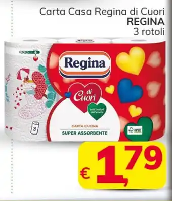 Regina Carta Casa Regina di Cuori 3 rotoli