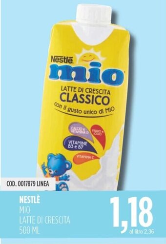 Carico Cash & Carry Nestle mio LATTE DI CRESCITA 500 ml offerta