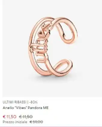 ULTIMI RIBASSI Anello "Vibes" Pandora ME