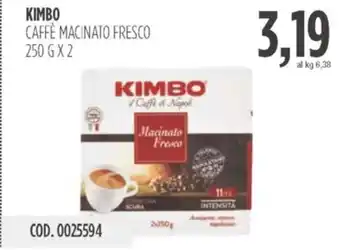 Carico Cash & Carry KIMBO CAFFÈ MACINATO FRESCO 250 GX2 offerta
