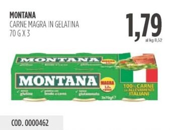 Carico Cash & Carry MONTANA CARNE MAGRA IN GELATINA 70 GX3 offerta