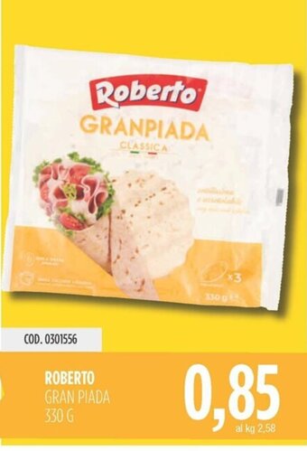 Carico Cash & Carry ROBERTO GRAN PIADA 330 G offerta