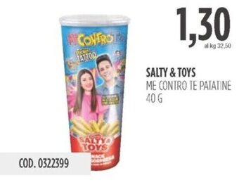 Carico Cash & Carry SALTY & TOYS ME CONTRO TE PATATINE 40 G offerta