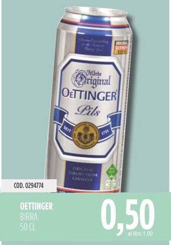 Carico Cash & Carry OETTINGER BIRRA 50 CL offerta