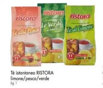 Galassia Tè istantaneo RISTORA limone/pesca/verde kg 1 offerta