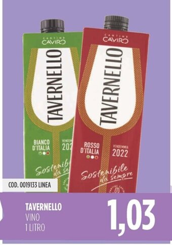 Carico Cash & Carry TAVERNELLO VINO 1 LITRO offerta