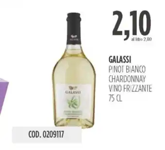 Carico Cash & Carry GALASSI PINOT BIANCO CHARDONNAY VINO FRIZZANTE 75 CL offerta
