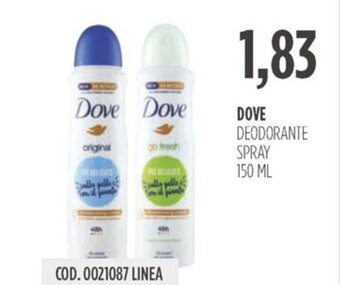 Carico Cash & Carry DOVE DEODORANTE SPRAY 150 ML offerta