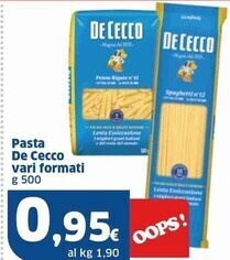 Sigma De cecco pasta offerta