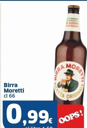Sigma Moretti birra offerta