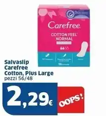 Carefree salvaslip cotton, plus large