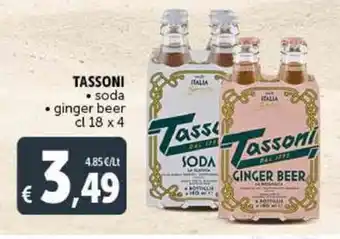 Deco Supermercati TASSONI • soda • ginger beer cl 18 x 4 offerta