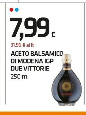 Superconti Due vittorie Aceto Balsamico Di Modena IGP 250 G(ml) offerta