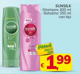 Sunsilk Shampoo 400 o Balsamo 350ml