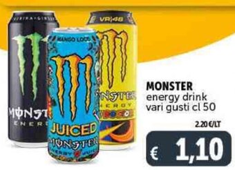 Deco Supermercati MONSTER energy drink vari gusti cl 50 offerta