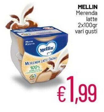 MELLIN Merenda latte 2x100gr vari gusti