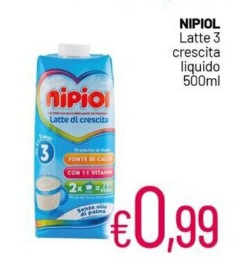 Franzy's NIPIOL Latte 3 crescita liquido 500ml offerta
