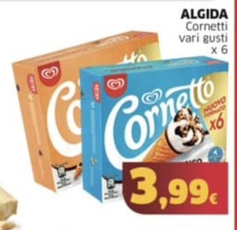 Mercati Alimentari ALGIDA Cornetti vari gusti x 6 offerta