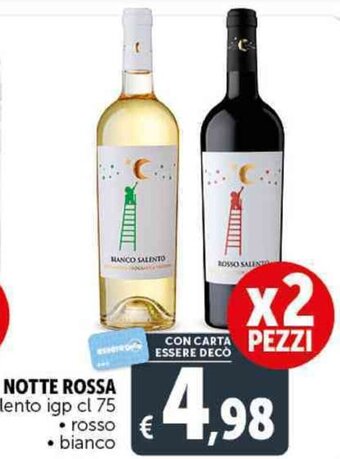 Deco Supermercati NOTTE ROSSA salento igp cl 75 offerta