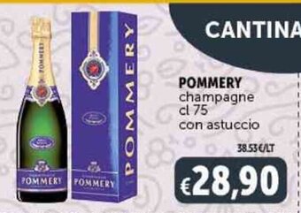Deco Supermercati POMMERY champagne cl 75 con astuccio offerta