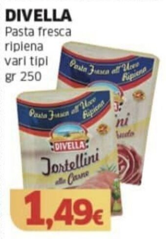 Mercati Alimentari DIVELLA Pasta fresca ripiena vari tipi gr 250 offerta