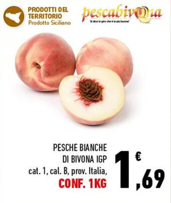 Conad PESCHE BIANCHE DI BIVONA IGP offerta