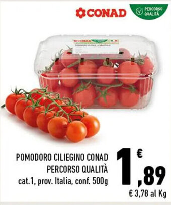 Conad POMODORO CILIEGINO CONAD PERCORSO QUALITÀ 500g offerta