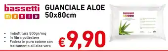 Conad bassetti mania GUANCIALE ALOE 50x80cm offerta
