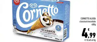 Conad CORNETTO ALGIDA classico/cioccolato 480g offerta