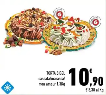 Conad TORTA SIGEL cassata/marascal mon amour 1,3Kg offerta