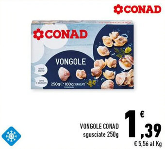 Conad VONGOLE CONAD sgusciate 250g offerta