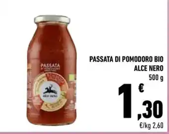 Conad PASSATA DI POMODORO BIO ALCE NERO 500 g offerta