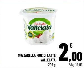 Conad MOZZARELLA FIOR DI LATTE VALLELATA 200 g offerta