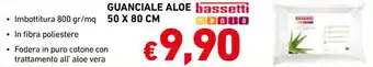 Conad GUANCIALE ALOE 50 X 80 CM offerta