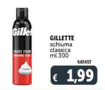 Deco Supermercati GILLETTE schiuma classica ml 300 offerta