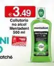 Collutorio no alcol Mentadent 500 ml